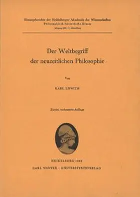 Löwith |  Der Weltbegriff der neuzeitlichen Philosophie | Buch |  Sack Fachmedien