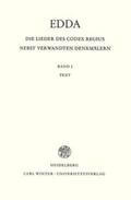 Neckel |  Edda. Die Lieder des Codex regius nebst verwandten Denkmälern 01. Text | Buch |  Sack Fachmedien