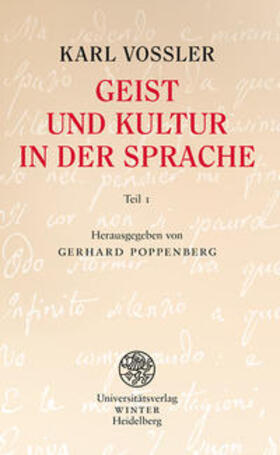 Vossler / Poppenberg | Teil 1 (Seite 1 bis 118 im Originalmanuskript) | Buch | 978-3-8253-4907-3 | sack.de