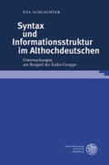 Schlachter |  Schlachter, E: Syntax im Althochdeutschen | Buch |  Sack Fachmedien