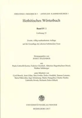 Friedrich / Kammenhuber / Hazenbos |  Hethitisches Wörterbuch / Band VI: I | Buch |  Sack Fachmedien