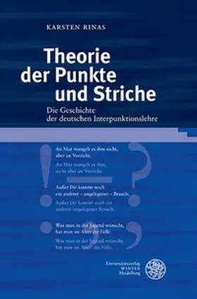 Rinas |  Theorie der Punkte und Striche | Buch |  Sack Fachmedien