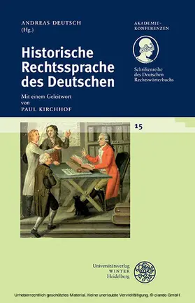 Deutsch |  Historische Rechtssprache des Deutschen | eBook | Sack Fachmedien