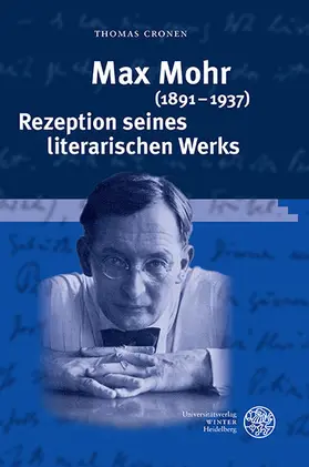 Cronen |  Max Mohr (1891-1937). Rezeption seines literarischen Werks | eBook | Sack Fachmedien
