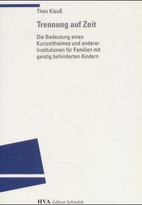 Klauß | Trennung auf Zeit | Buch | 978-3-8253-8190-5 | sack.de