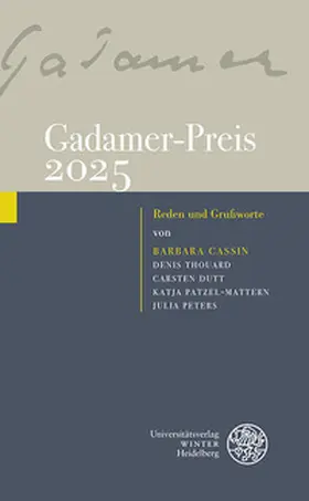  Gadamer-Preis 2025 | Buch |  Sack Fachmedien