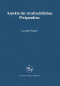 Walper |  Aspekte der strafrechtlichen Postpendenz | Buch |  Sack Fachmedien