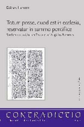 Homann |  Totum posse, quod est in ecclesia, reservatur | Buch |  Sack Fachmedien