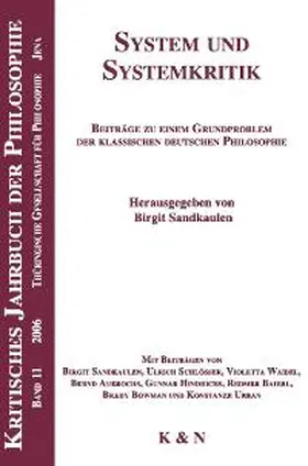 Sandkaulen |  System und Systemkritik | Buch |  Sack Fachmedien