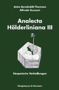 Bennholdt-Thomsen / Guzzoni |  Analecta Hölderliniana III | Buch |  Sack Fachmedien