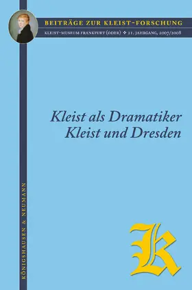 Jordan |  Kleist als Dramatiker / Kleist und Dresden | Buch |  Sack Fachmedien