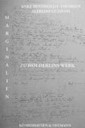 Bennholdt-Thomsen / Guzzoni |  Marginalien zu Hölderlins Werk | Buch |  Sack Fachmedien