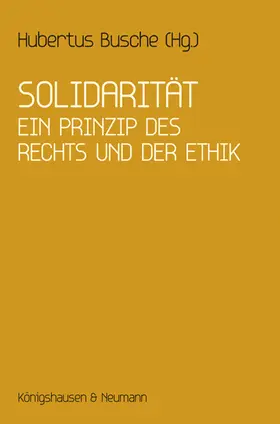 Busche |  Solidarität | Buch |  Sack Fachmedien
