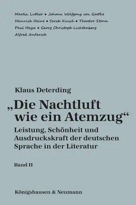 Deterding |  „Die Nachtluft wie ein Atemzug“ | Buch |  Sack Fachmedien