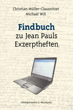 Will |  Findbuch zu Jean Pauls Exzerpten | Buch |  Sack Fachmedien