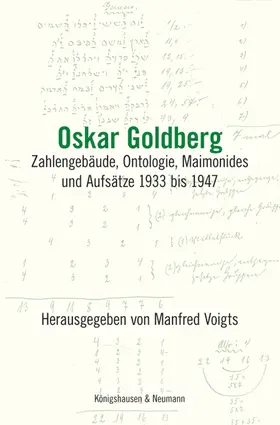 Voigts |  Oskar Goldberg | Buch |  Sack Fachmedien