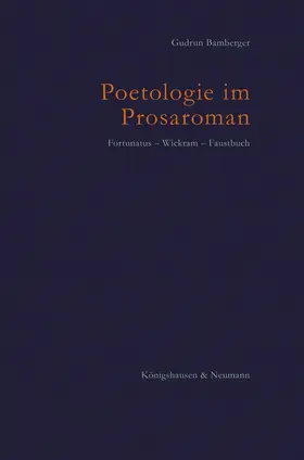 Bamberger |  Poetologie im Prosaroman | Buch |  Sack Fachmedien
