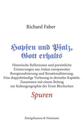 Faber |  Hopfen und Pfalz, Gott erhalts | Buch |  Sack Fachmedien