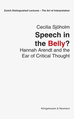 Sjöholm |  Speech in the Belly? | Buch |  Sack Fachmedien
