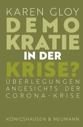 Gloy |  Gloy, K: Demokratie in der Krise? | Buch |  Sack Fachmedien