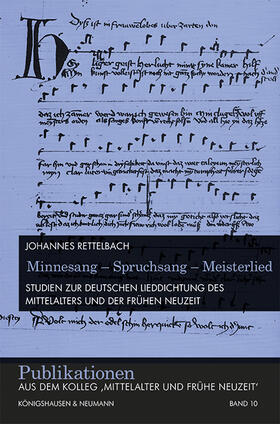 Rettelbach |  Minnesang - Spruchsang - Meisterlied | Buch |  Sack Fachmedien