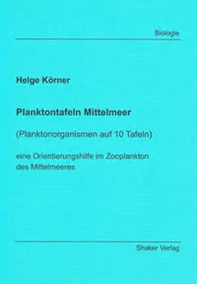 Körner |  Planktontafeln Mittelmeer | Buch |  Sack Fachmedien