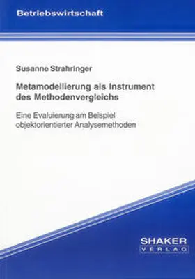 Strahringer |  Metamodellierung als Instrument des Methodenvergleichs | Buch |  Sack Fachmedien