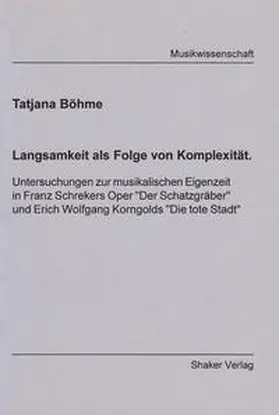 Böhme |  Langsamkeit als Folge von Komplexität. | Buch |  Sack Fachmedien