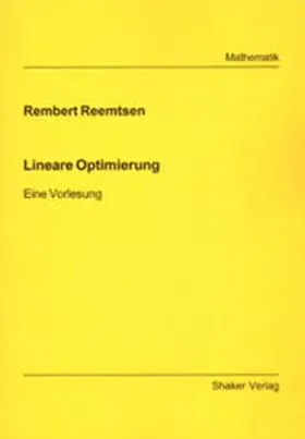 Reemtsen |  Lineare Optimierung | Buch |  Sack Fachmedien