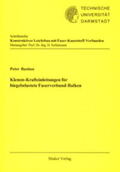 Bastian |  Klemm-Krafteinleitungen für biegebelastete Faserverbund-Balken | Buch |  Sack Fachmedien
