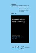 Pies / Leschke |  Wissenschaftliche Politikberatung | Buch |  Sack Fachmedien