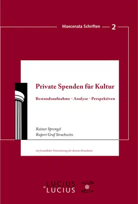 Strachwitz / Sprengel |  Private Spenden für Kultur | Buch |  Sack Fachmedien