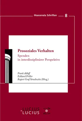 Adloff / Strachwitz / Priller |  Prosoziales Verhalten | Buch |  Sack Fachmedien