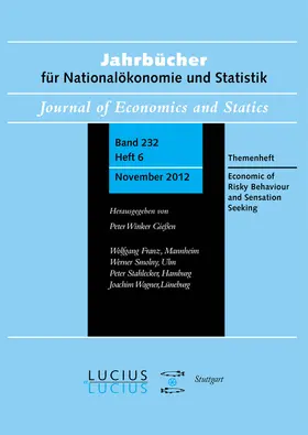 Winker / Entorf |  Economics of Risky Behavior and Sensation Seeking | Buch |  Sack Fachmedien