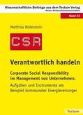 Röderstein |  Röderstein, M: Verantwortlich handeln | Buch |  Sack Fachmedien
