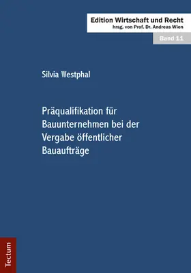 Westphal |  Präqualifikation für Bauunternehmen bei der Vergabe öffentlicher Bauaufträge | Buch |  Sack Fachmedien