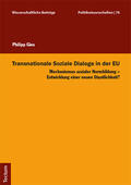Gies |  Gies, P: Transnationale Soziale Dialoge in der EU | Buch |  Sack Fachmedien