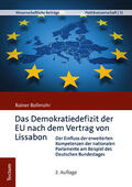 Bollmohr |  Bollmohr, R: Demokratiedefizit der EU nach dem Vertrag von L | Buch |  Sack Fachmedien