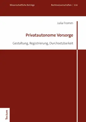 Fromm | Privatautonome Vorsorge | E-Book | www.sack.de