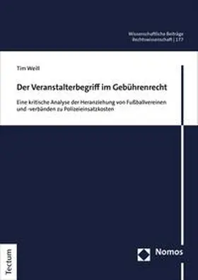Weill | Der Veranstalterbegriff im Gebührenrecht | E-Book | sack.de