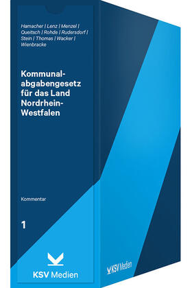 Hamacher / Lenz / Menzel | Kommunalabgabengesetz für das Land Nordrhein-Westfalen | Loseblattwerk | sack.de