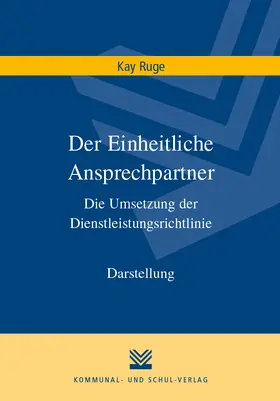 Ruge |  Der Einheitliche Ansprechpartner | Buch |  Sack Fachmedien