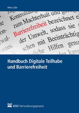 Peter / Lühr |  Handbuch Digitale Teilhabe und Barrierefreiheit | Buch |  Sack Fachmedien