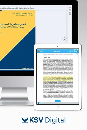  Kommunalabgabengesetz für Baden-Württemberg (digital) | Datenbank |  Sack Fachmedien