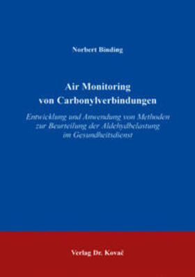 Binding | Air Monitoring von Carbonylverbindungen | Buch | 978-3-8300-0062-4 | sack.de