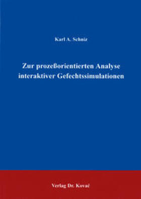 Schniz | Zur prozessorientierten Analyse interaktiver Gefechtssimulation | Buch | 978-3-8300-0098-3 | sack.de