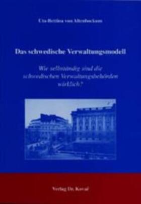 Altenbockum | Das schwedische Verwaltungsmodell | Buch | sack.de