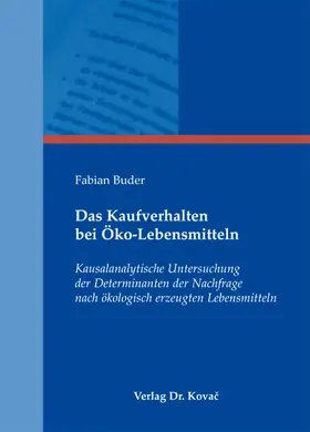 Buder |  Das Kaufverhalten bei Öko-Lebensmitteln | Buch |  Sack Fachmedien