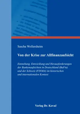 Wollersheim |  Von der Krise zur Allfinanzaufsicht | Buch |  Sack Fachmedien