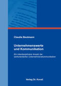 Beutmann |  Unternehmenswerte und Kommunikation | Buch |  Sack Fachmedien